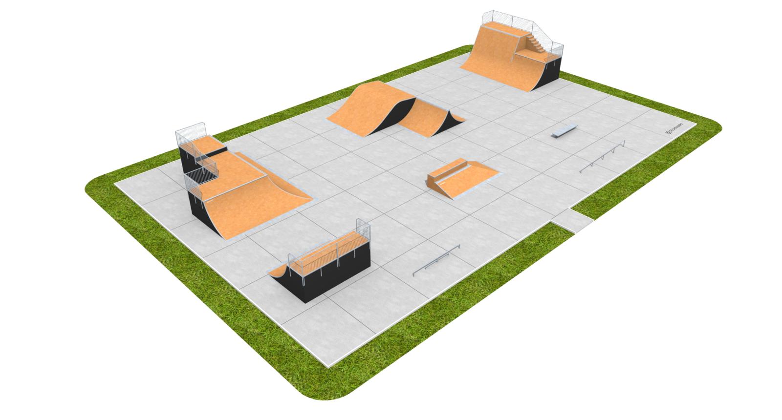 Skatepark, Sample Modular Skatepark PSM13, Grupa Techramps
