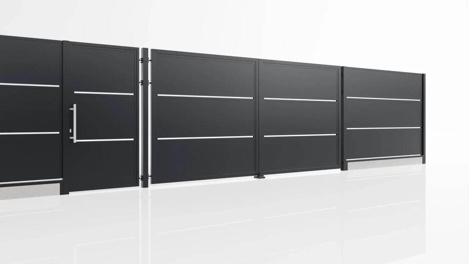 Fences, Modern Module Fence 60 – Sliding Gate, HurtownikGroup Sp. z o.o.