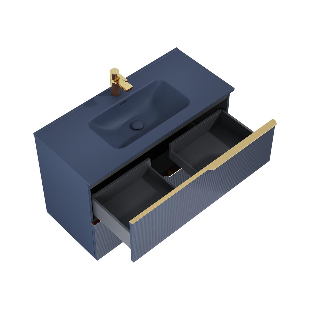 Cabinets, UNIT SOHO 100 2DR NAVY BLUE MATT, ELITA