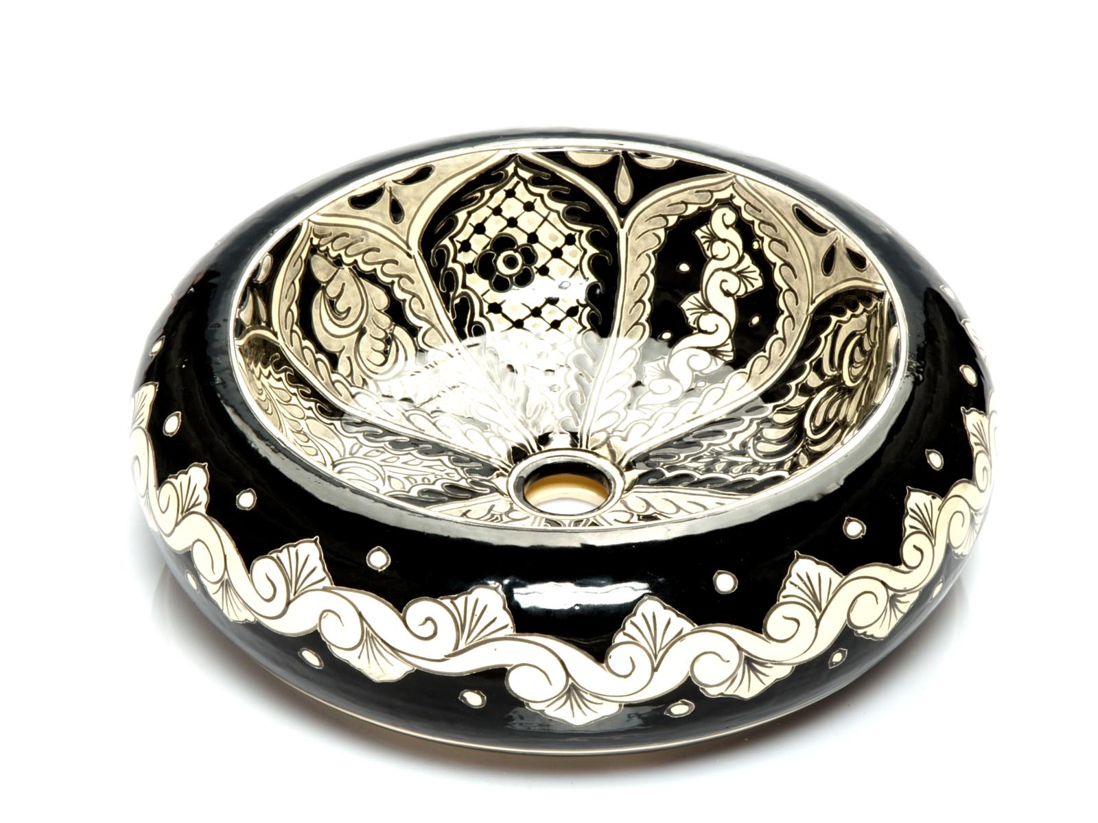 Umywalki nablatowe, Atalaya - Ręcznie malowana nablatowa umywalka z Meksyku, Cerames