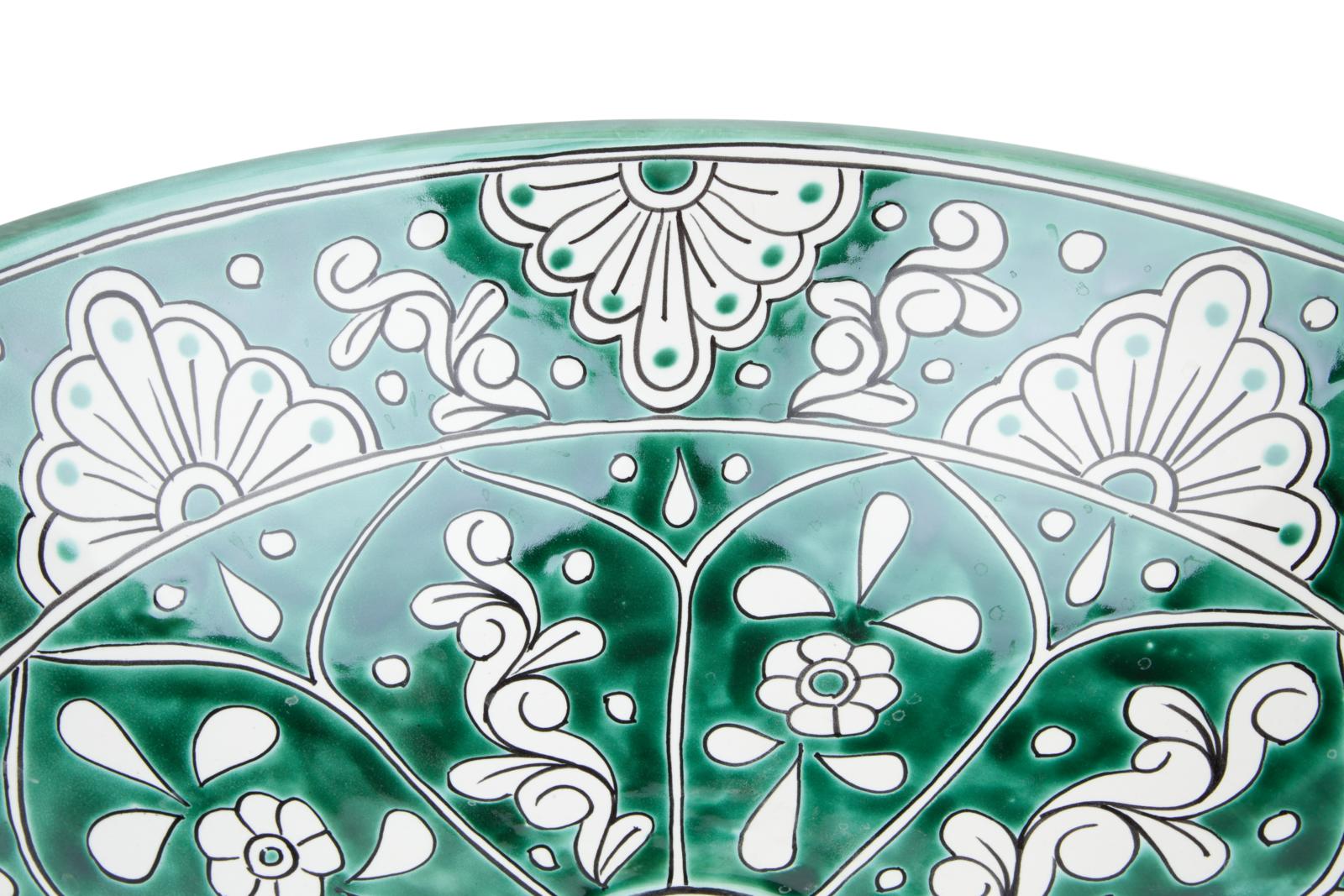 Over countertop washbasins, Baila- hand-painted spherical circulation basin from Mexico, Cerames