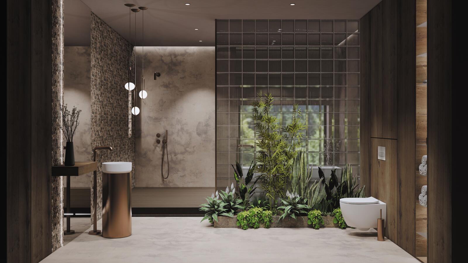 Shower Faucets, SILIA Concealed shower set, with a fixed shower head, Deante