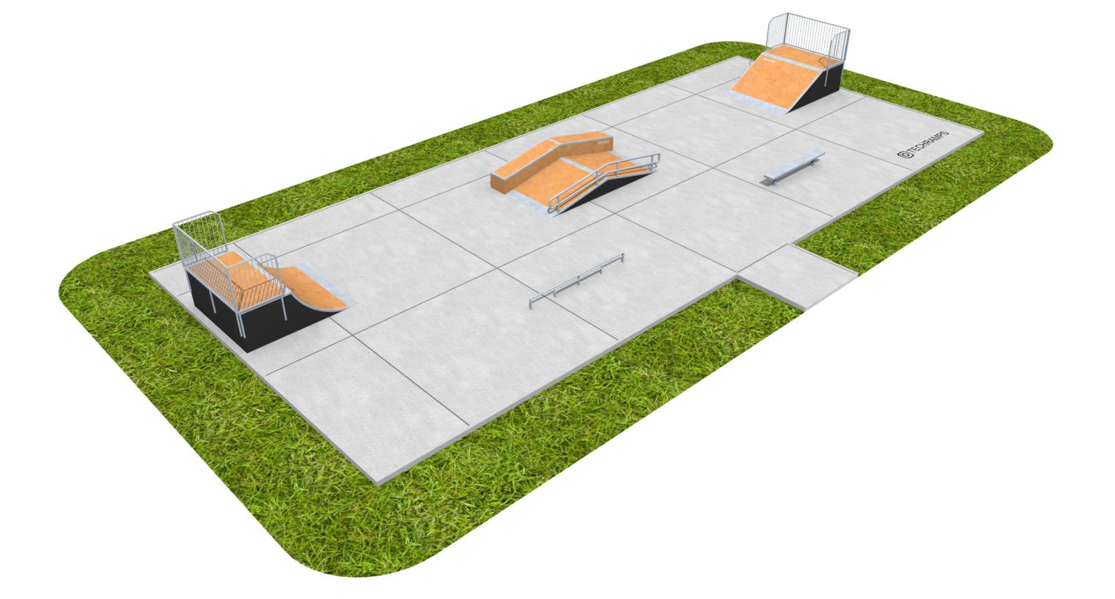 Sample Modular Skatepark PSM08 | Przykładowy Skatepark Modułowy PSM08 ...
