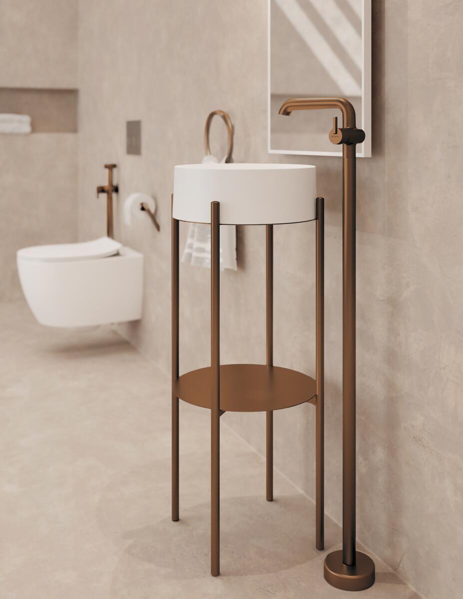 Bathroom Accessories, SILIA Towel hanger, wall-mounted - round, Deante