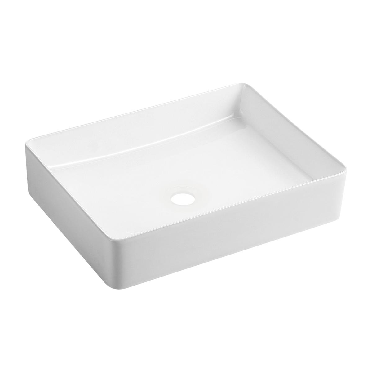 Over countertop washbasins, PASADENA PASADENA470BP - Pasadena countertop basin, 47 x 36 cm, glossy white, OMNIRES