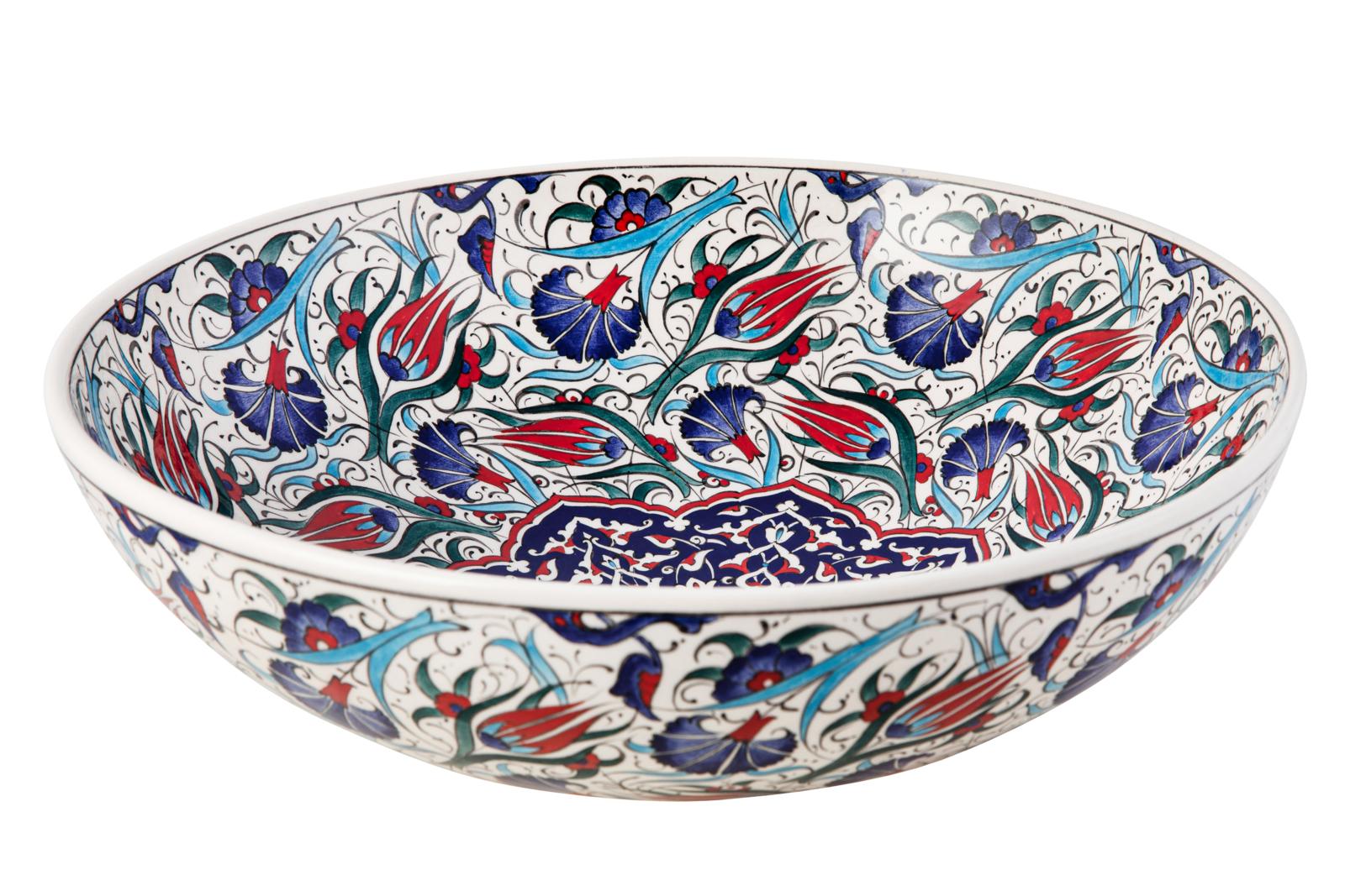 Over countertop washbasins, Belen II - hand-painted countertop washbasin Iznik, Cerames
