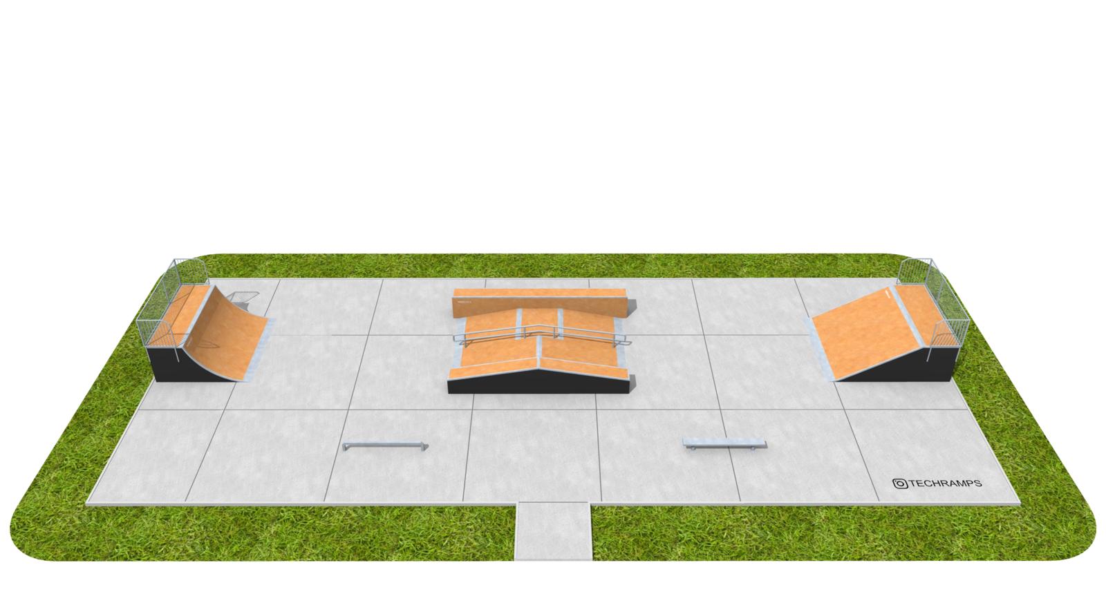 Skatepark, Sample Modular Skatepark PSM10, Grupa Techramps