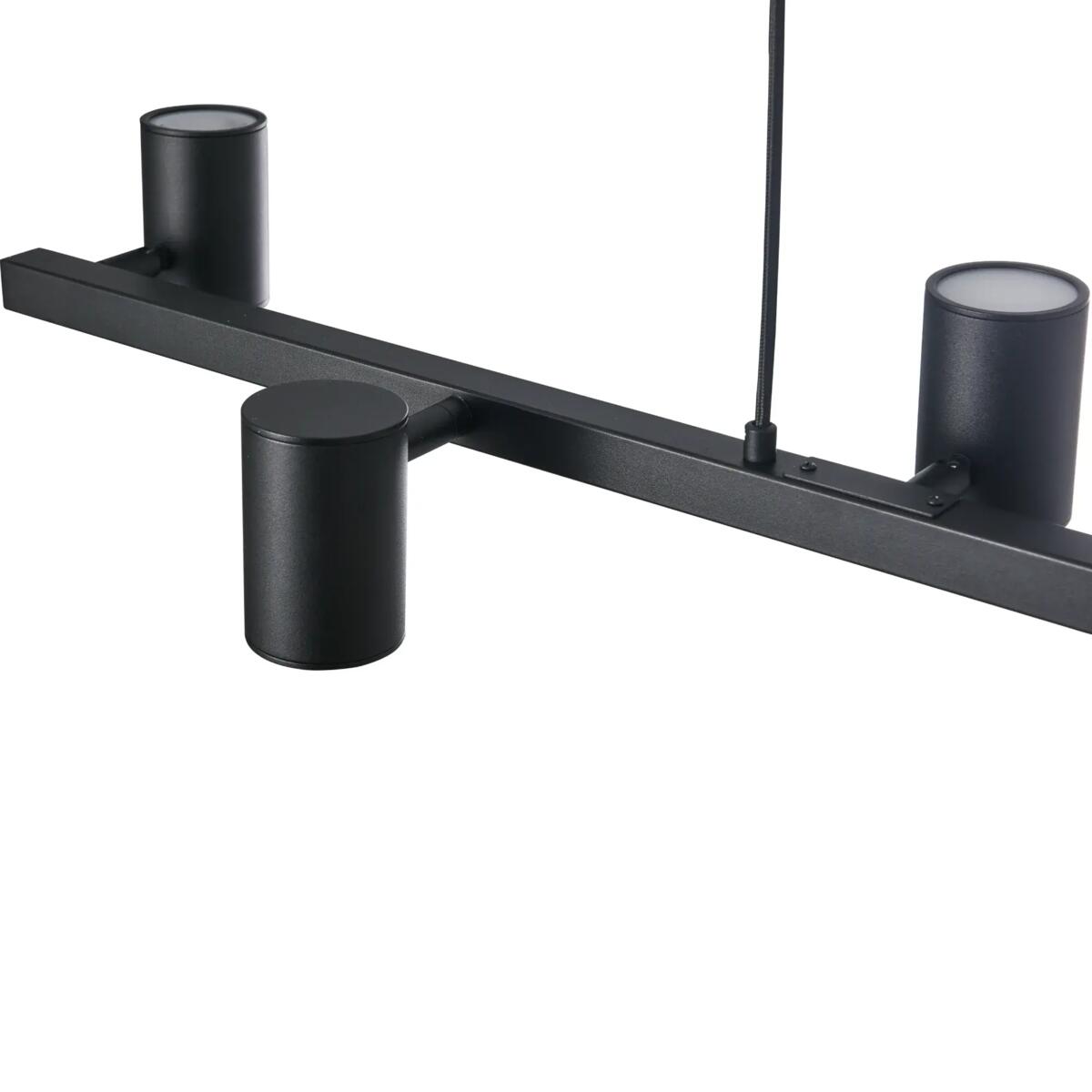 Lampy zwieszane, Lampa Wisząca Noe Long 6xGU10 Czarna PL0111-BK, YASKR SPÓŁKA Z OGRANICZONĄ ODPOWIEDZIALNOŚCIĄ