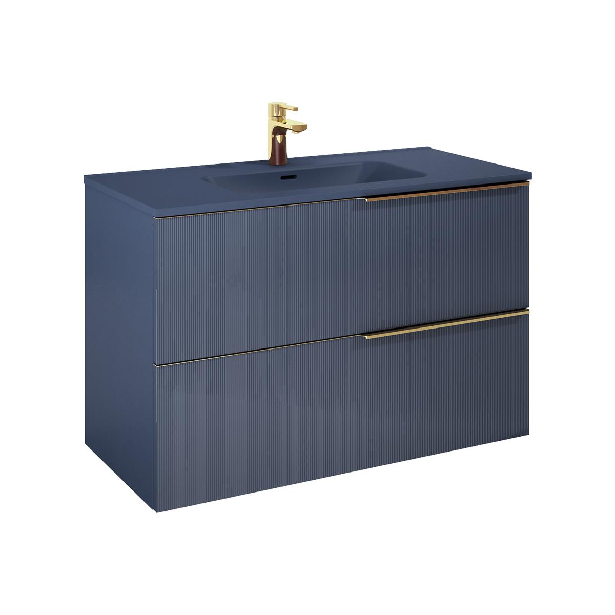 Cabinets, UNIT SOHO 100 2DR NAVY BLUE MATT, ELITA