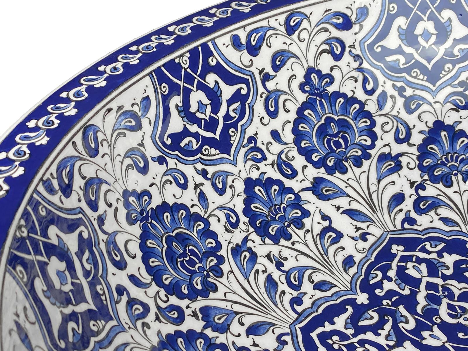 Over countertop washbasins, Gece- hand-painted Iznik countertop washbasin, Cerames