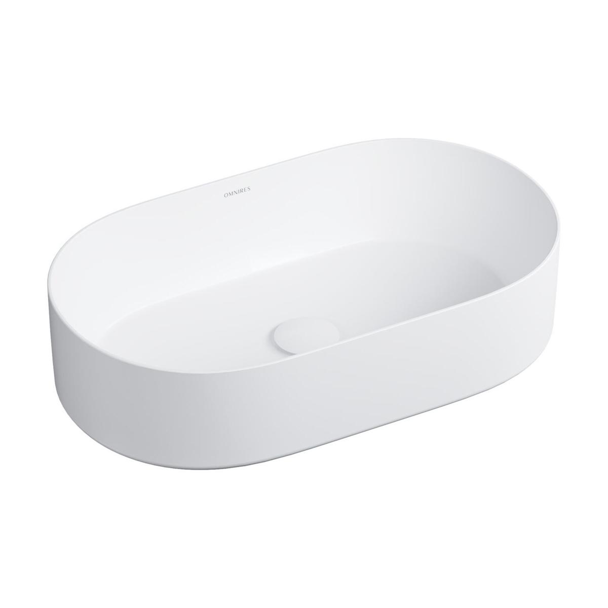 Over countertop washbasins, MESA  |  countertop basin, 53 x 32 cm, matt white, OMNIRES