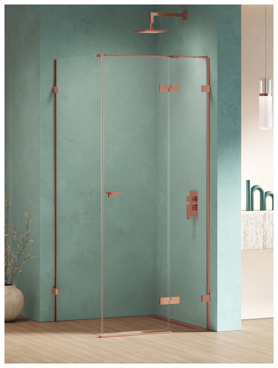 Duschkabinen, Eventa Copper Shine shower enclosure, single door, NEW TRENDY
