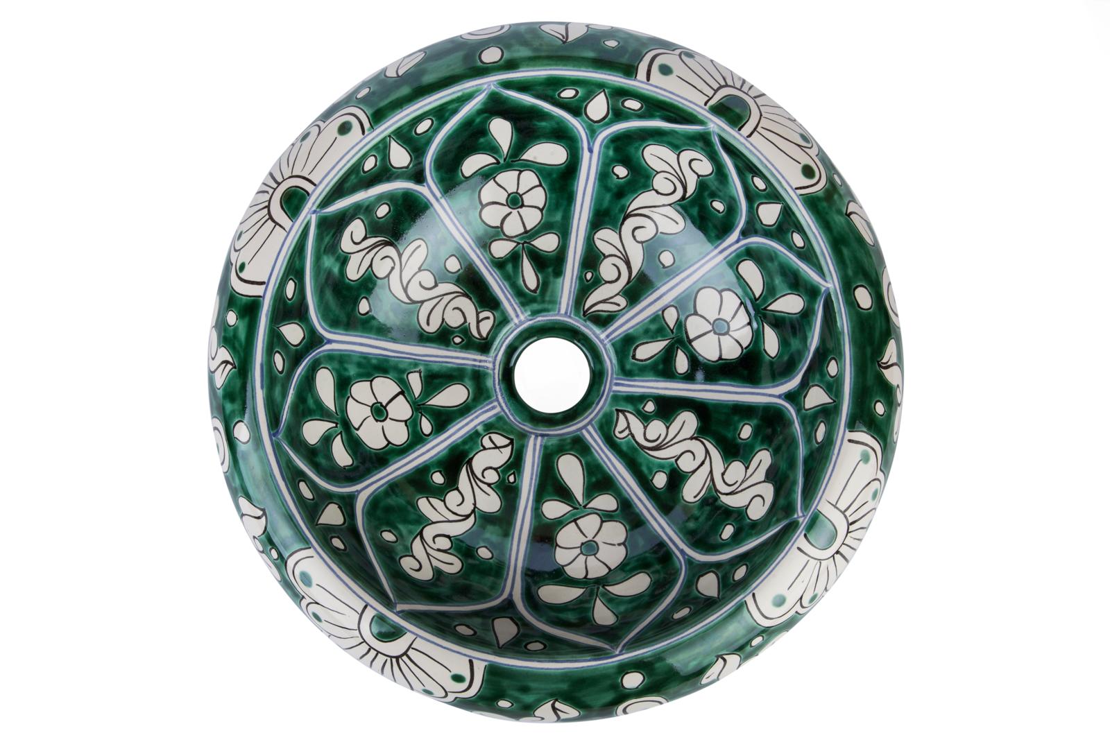 Over countertop washbasins, Bail - hand-painted countertop Washbasin from Mexico, Cerames