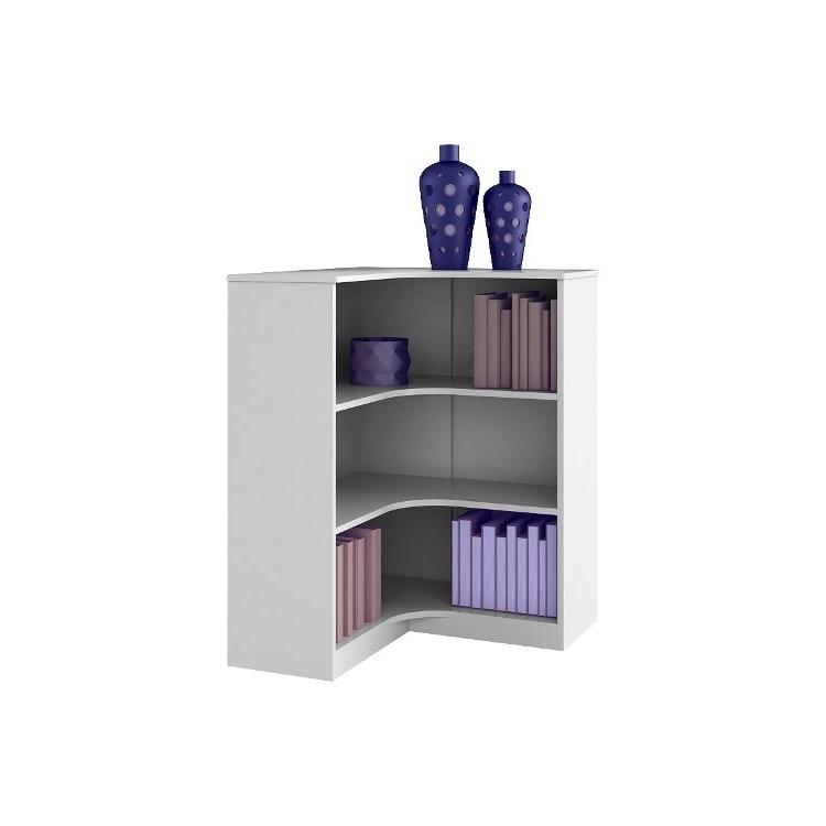 Corner bookcase low 45 Regał niski narożny MEBLIK A