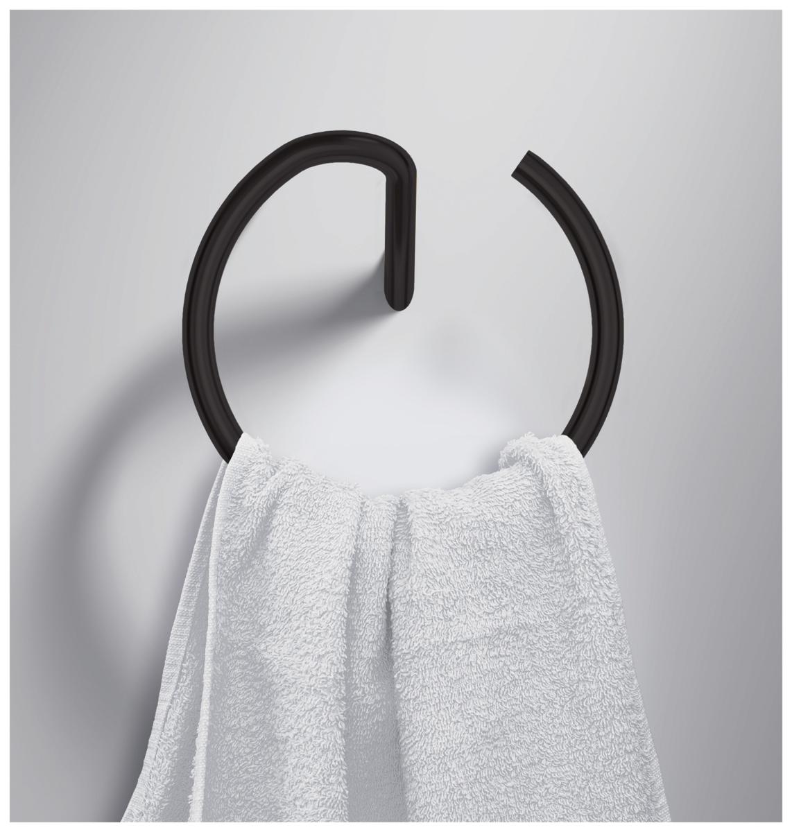 Badezubehör, SILIA Wand-handtuchhalter - rund, Deante