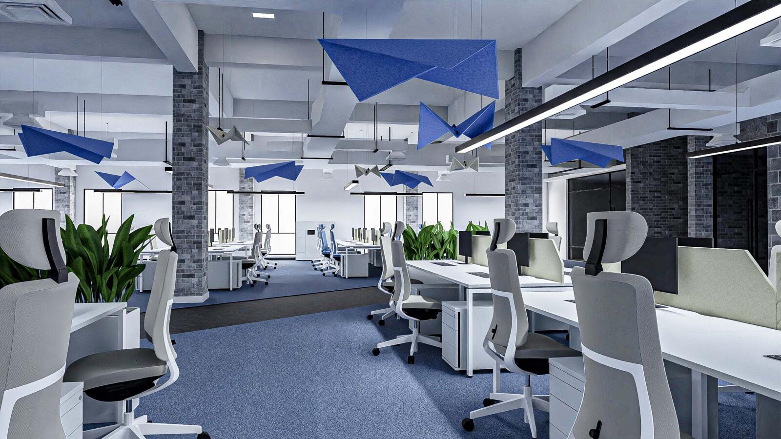 Acoustic furniture, Brevo Three-dimensional panels, MARO Office Furniture