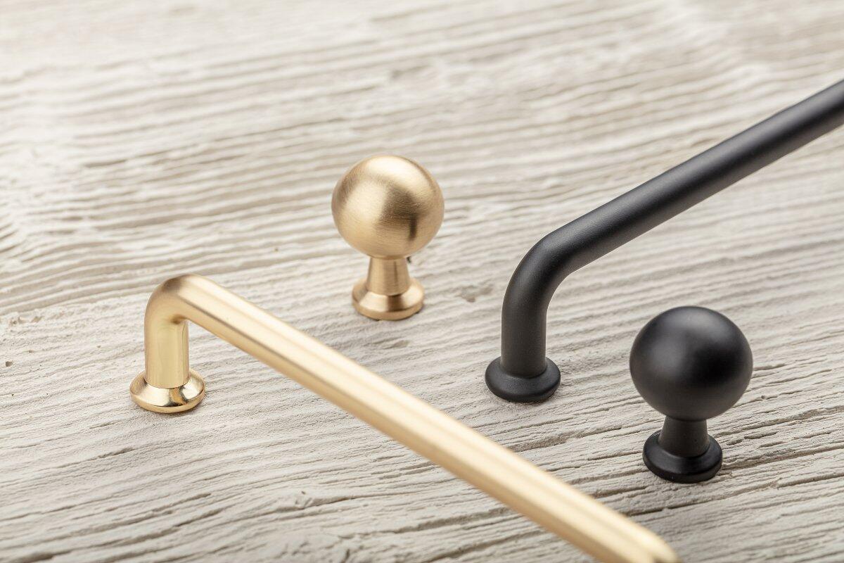 Möbelzubehör, Zamak handle NORD C = 192 mm shiny gold, GTV POLAND S.A.