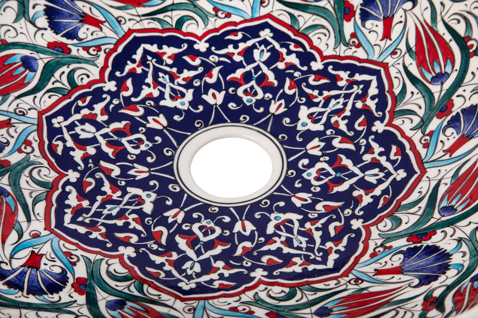 Over countertop washbasins, Belen II - hand-painted countertop washbasin Iznik, Cerames