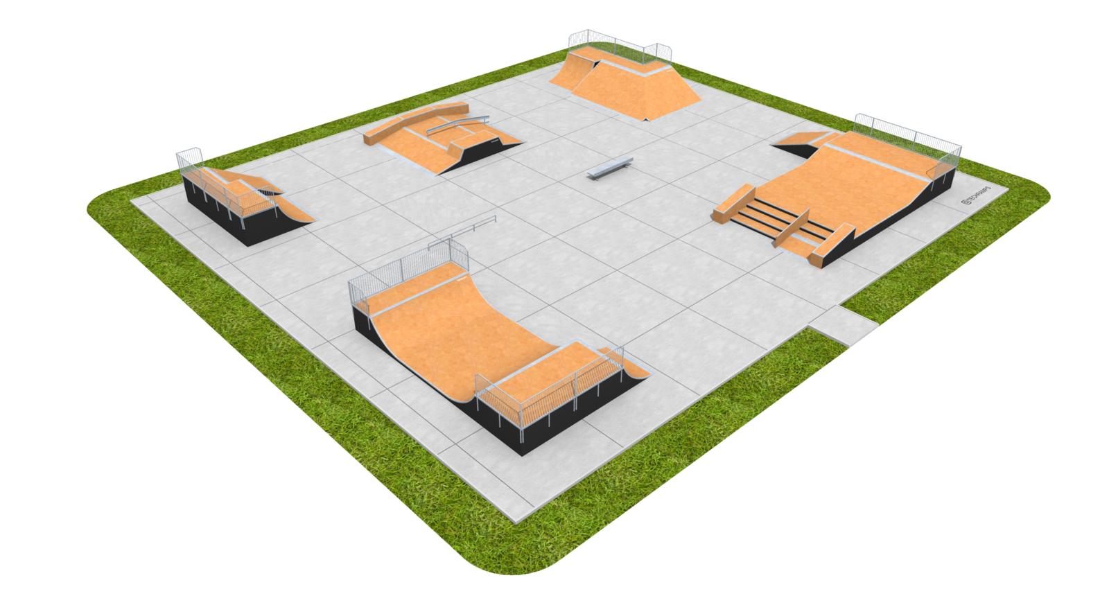 Sample Modular Skatepark PSM16 | Przykładowy Skatepark Modułowy PSM16 ...