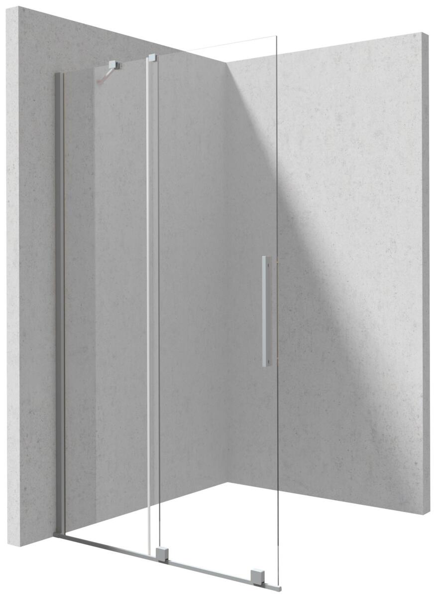 Duchas de obra, PRIZMA - Muro de ducha, entrar, 90 cm - corredizo - acero pulido, Deante
