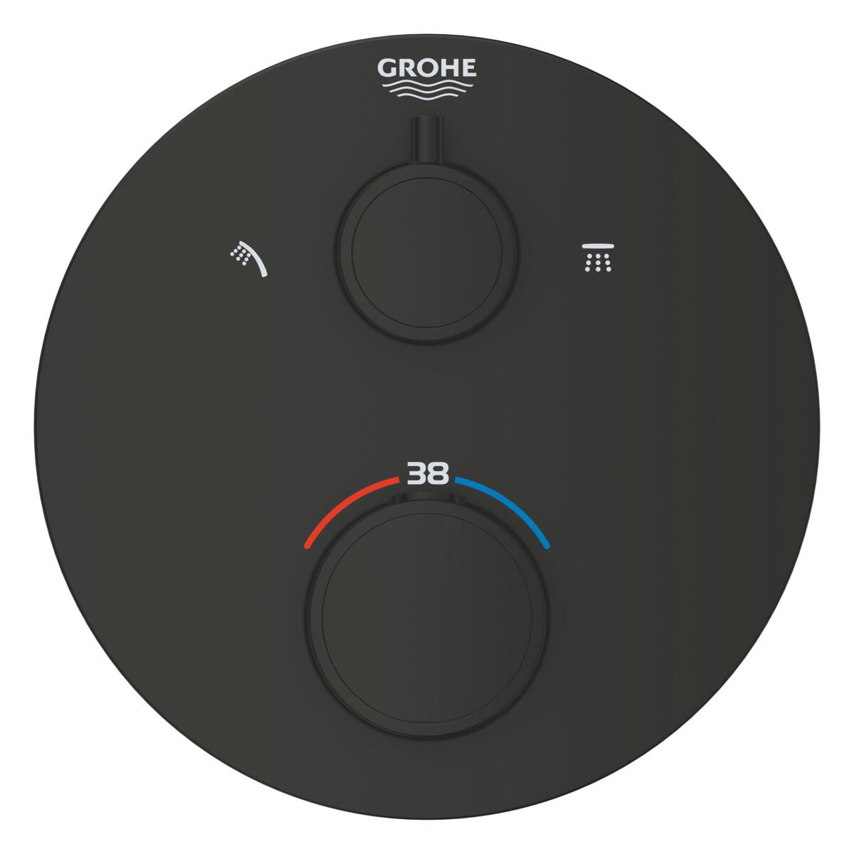 Baterie natryskowe, Grohtherm Termostatyczna bateria prysznicowa do obsługi dwóch wyjść wody 1022082430, GROHE