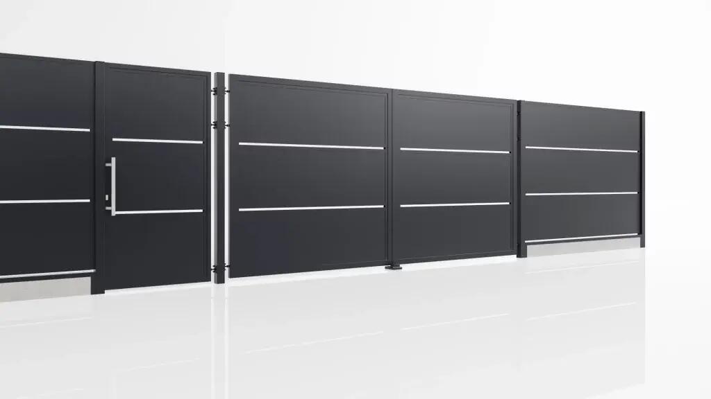 Fences, Modern Module Fence 60 – Sliding Gate, HurtownikGroup Sp. z o.o.