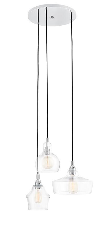 Lampy zwieszane, LONGIS LAMPA WISZĄCA 3, Kaspa Sp. z o. o.
