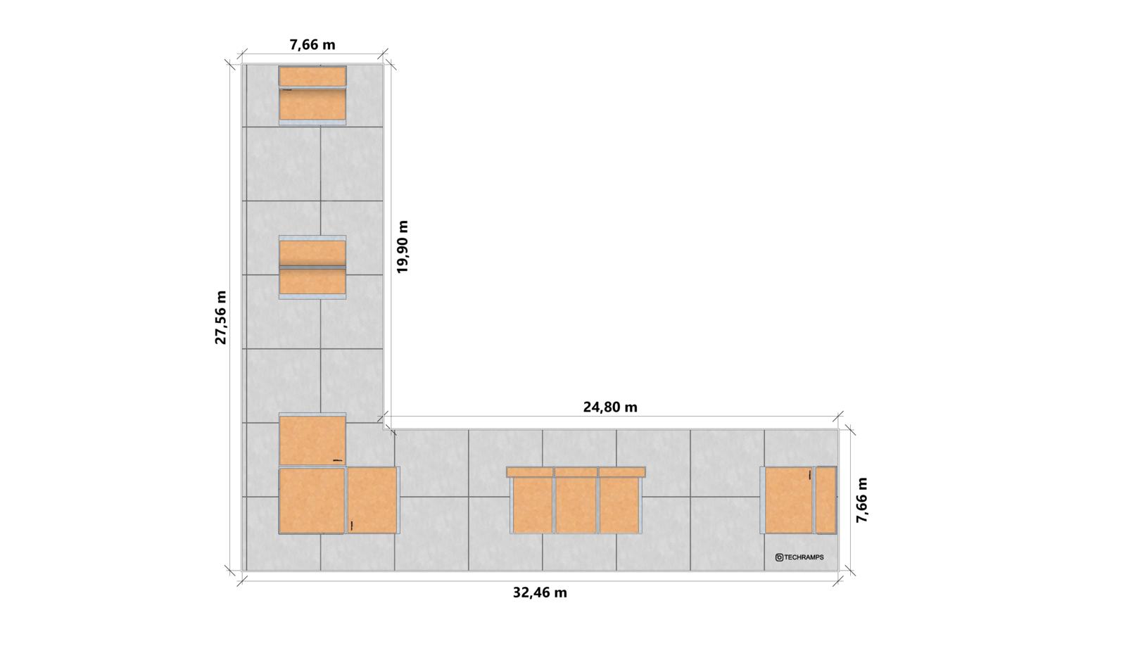 Skatepark, Beispiel modularer Skatepark PSM11, Grupa Techramps