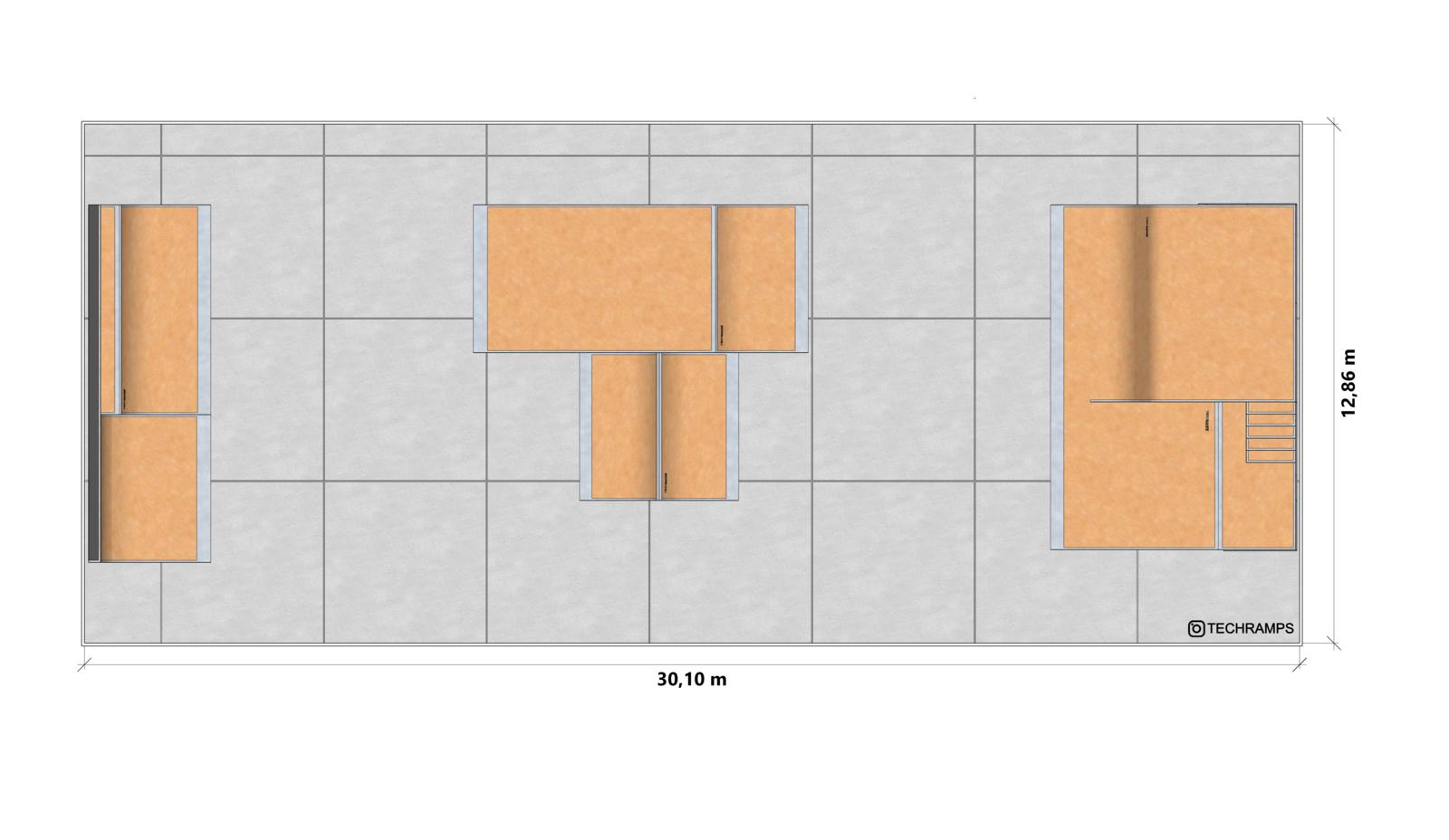 Skatepark, Sample Modular Skatepark PSM14, Grupa Techramps