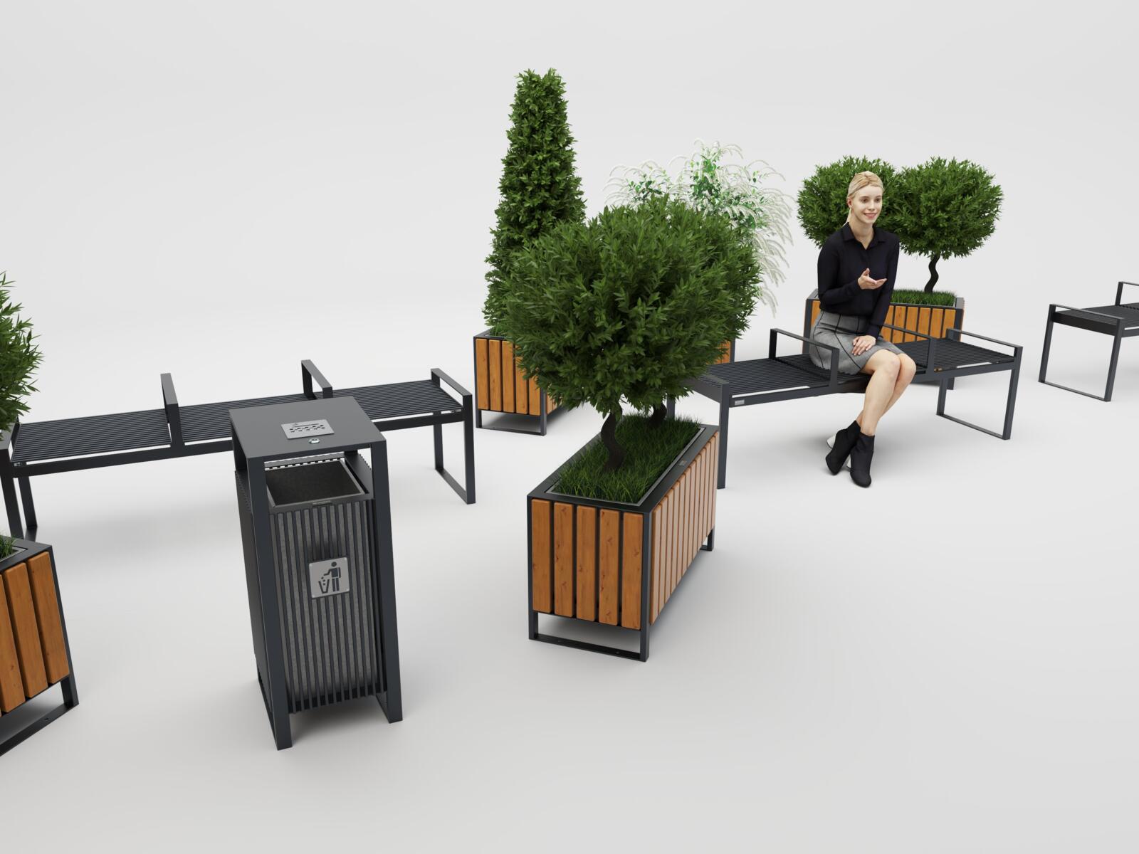 Kosze, Kosz parkowy Vigo 0260 PR, JUMAT