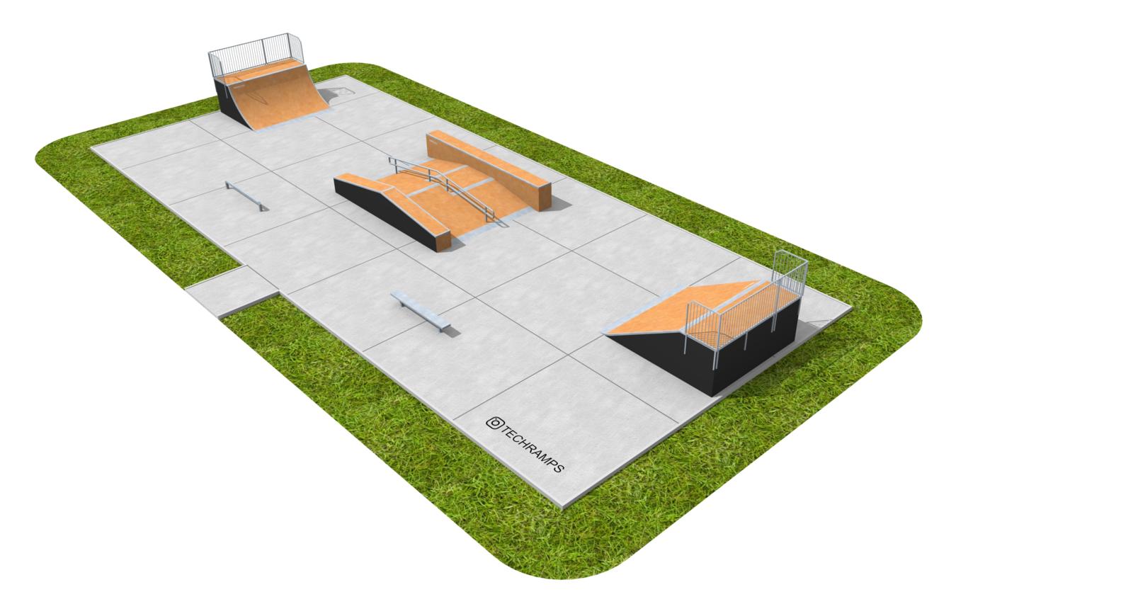Skatepark, Sample Modular Skatepark PSM10, Grupa Techramps