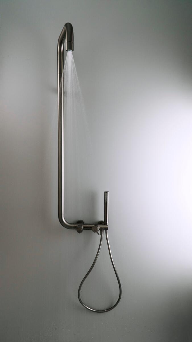 Shower heads, SILIA Shower column, with shower mixer, Deante