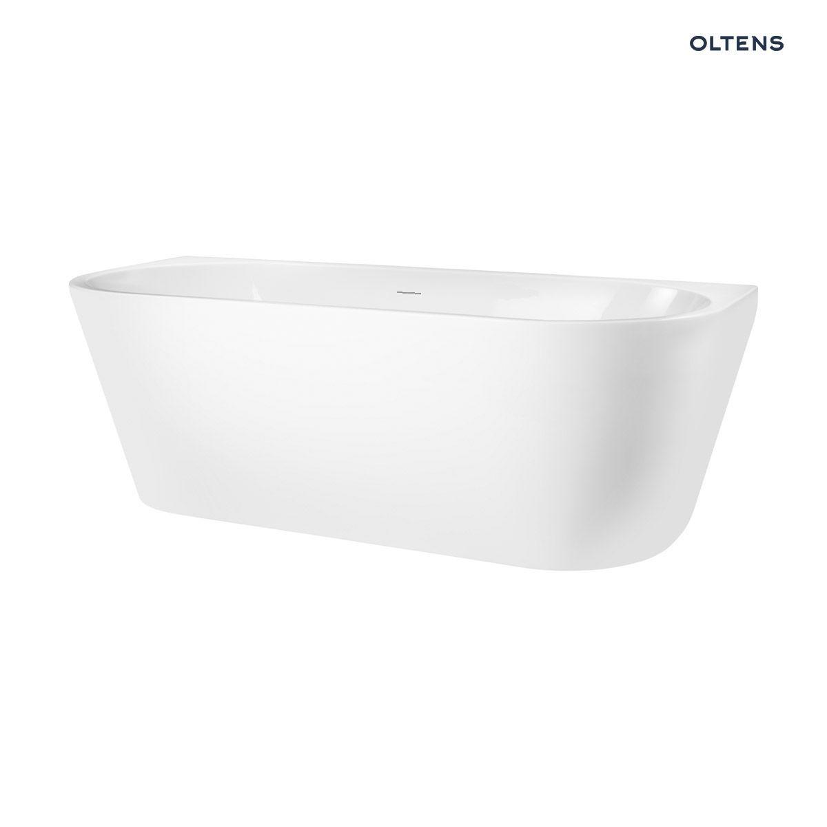 Wanny wolnostojące, Oltens Delva wanna wolnostojąca przyścienna 170x80 cm akrylowa owalna, OLTENS