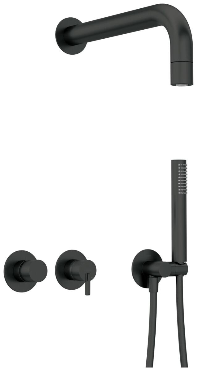 Concealed shower systems, SILIA Concealed shower set, with a fixed shower head - with horizontal, Deante