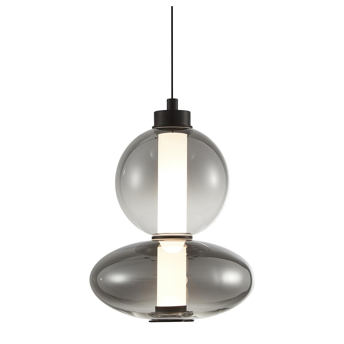 Hanging Lamps, LAMPA WISZĄCA DAPHNE SMOKED 12W, MILAGRO