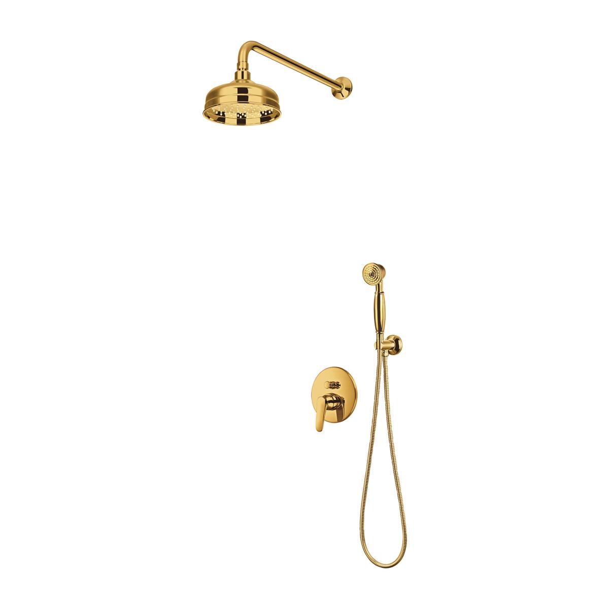 Systèmes de douche dissimulés, ART DECO SYSAD27GL - Shower system for concealed installation, gold, OMNIRES