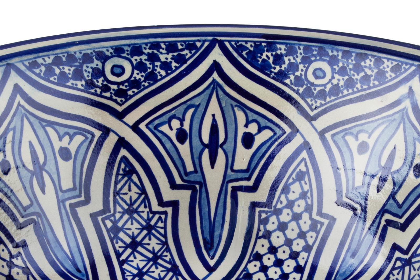 Over countertop washbasins, Fatima - Moroccan ceramic washbasin with hand made patterns, Cerames