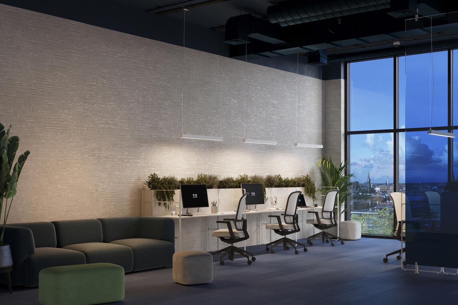 Lampy zwieszane, Lampa wisząca PINNE 200 biała 4000K, Thoro Lighting Sp z o.o.