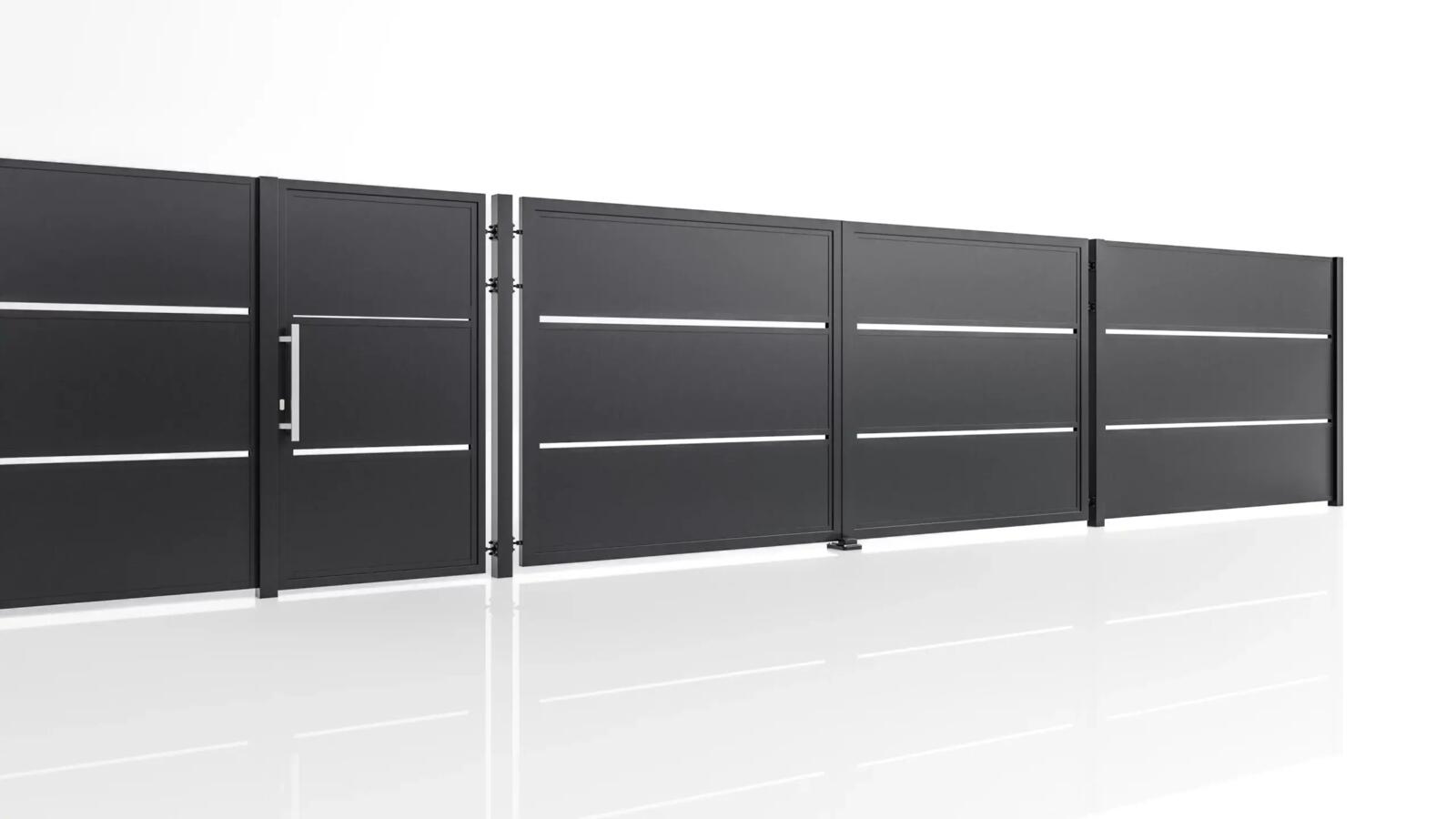 Fences, Modern Module Fence 60 – Sliding Gate, HurtownikGroup Sp. z o.o.