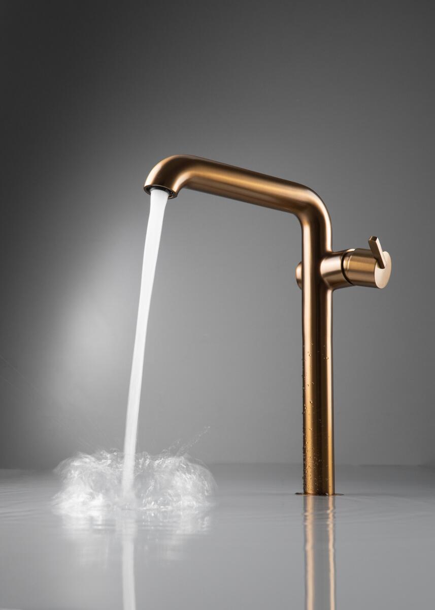 Basin Taps, SILIA Washbasin tap, tall, with rectangular spout, Deante