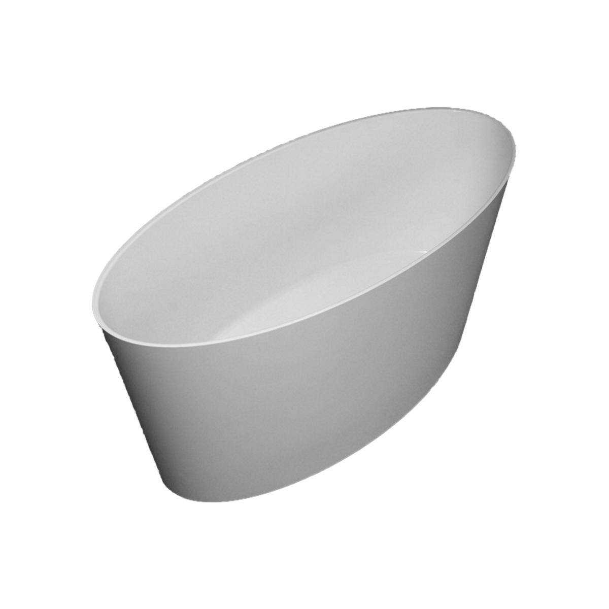 Freestanding Barths, ROMA ROMA159BM - Freestanding bath marble+, 159 x 72 cm, white, OMNIRES