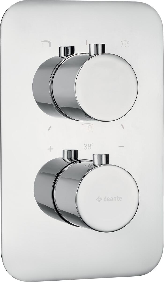 Exposed shower systems, THERM - External element, for thermostatic BOX - chrome, Deante