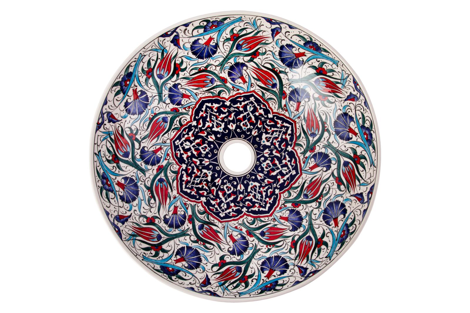 Over countertop washbasins, Belen II - hand-painted countertop washbasin Iznik, Cerames