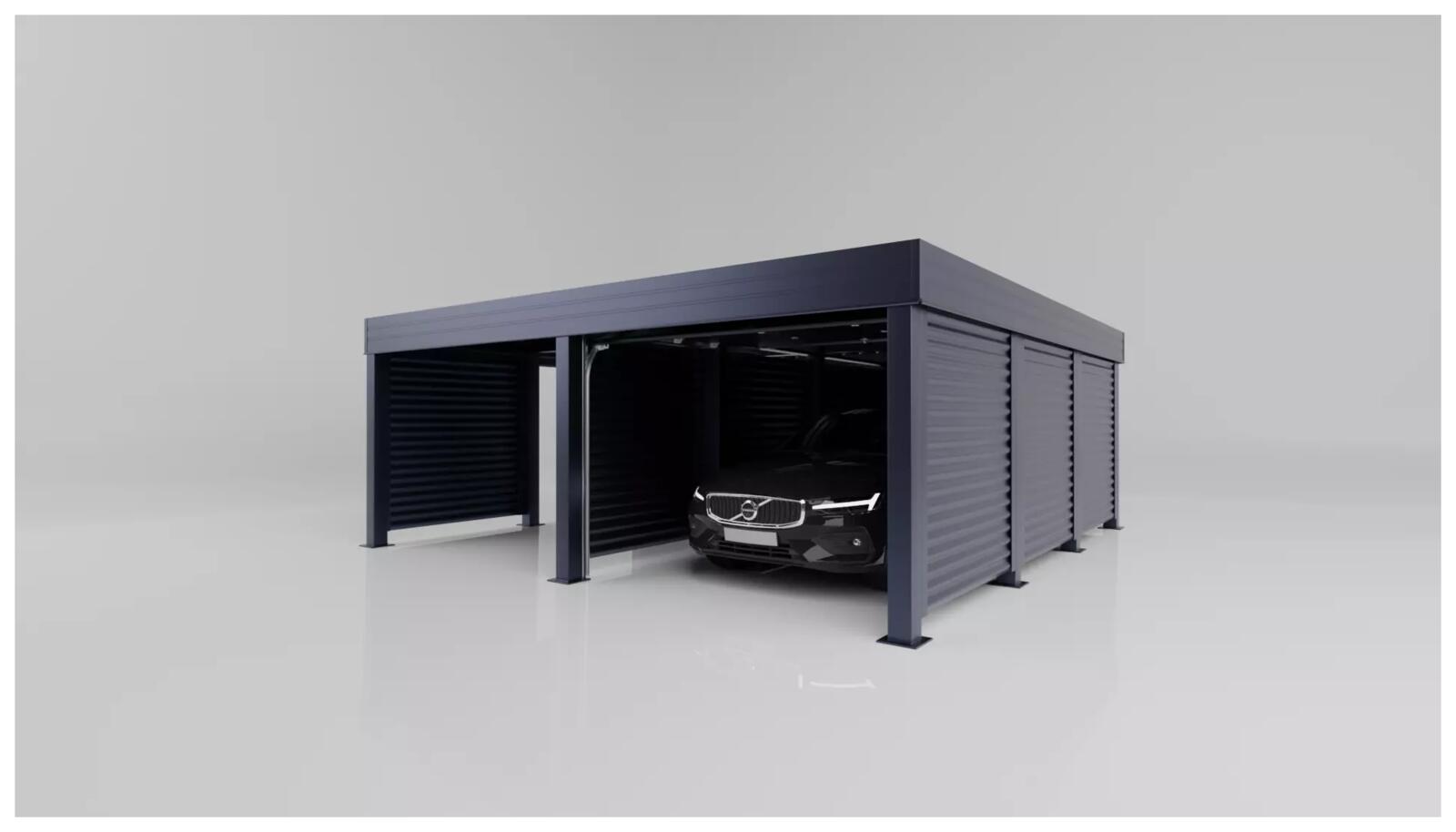 Sheds, Garage carport with integrated garage, FALA panel construction, HurtownikGroup Sp. z o.o.