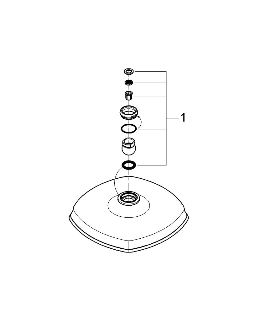 Rainshower SmartActive 310 Deszczownica z przepustem stropowym 142 mm ...
