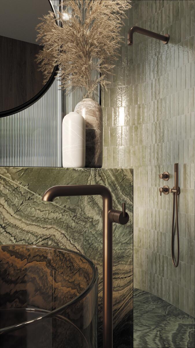 Shower Faucets, SILIA Concealed shower set, with a fixed shower head, Deante