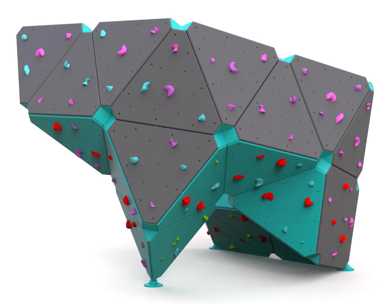 Escalar muros, Rocódromo ZigZag Boulder Z007, Grupa Techramps