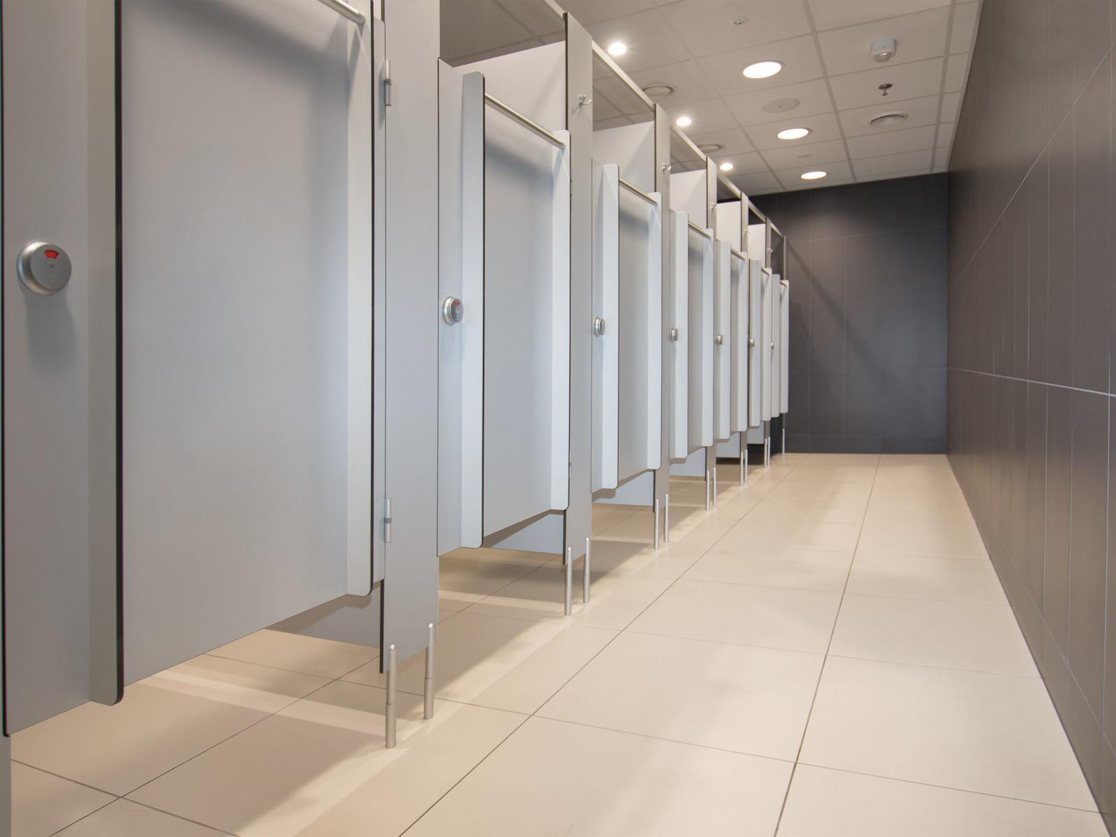 SHOWER CUBICLES WITH DOORS HPL ALSANIT A free BIM