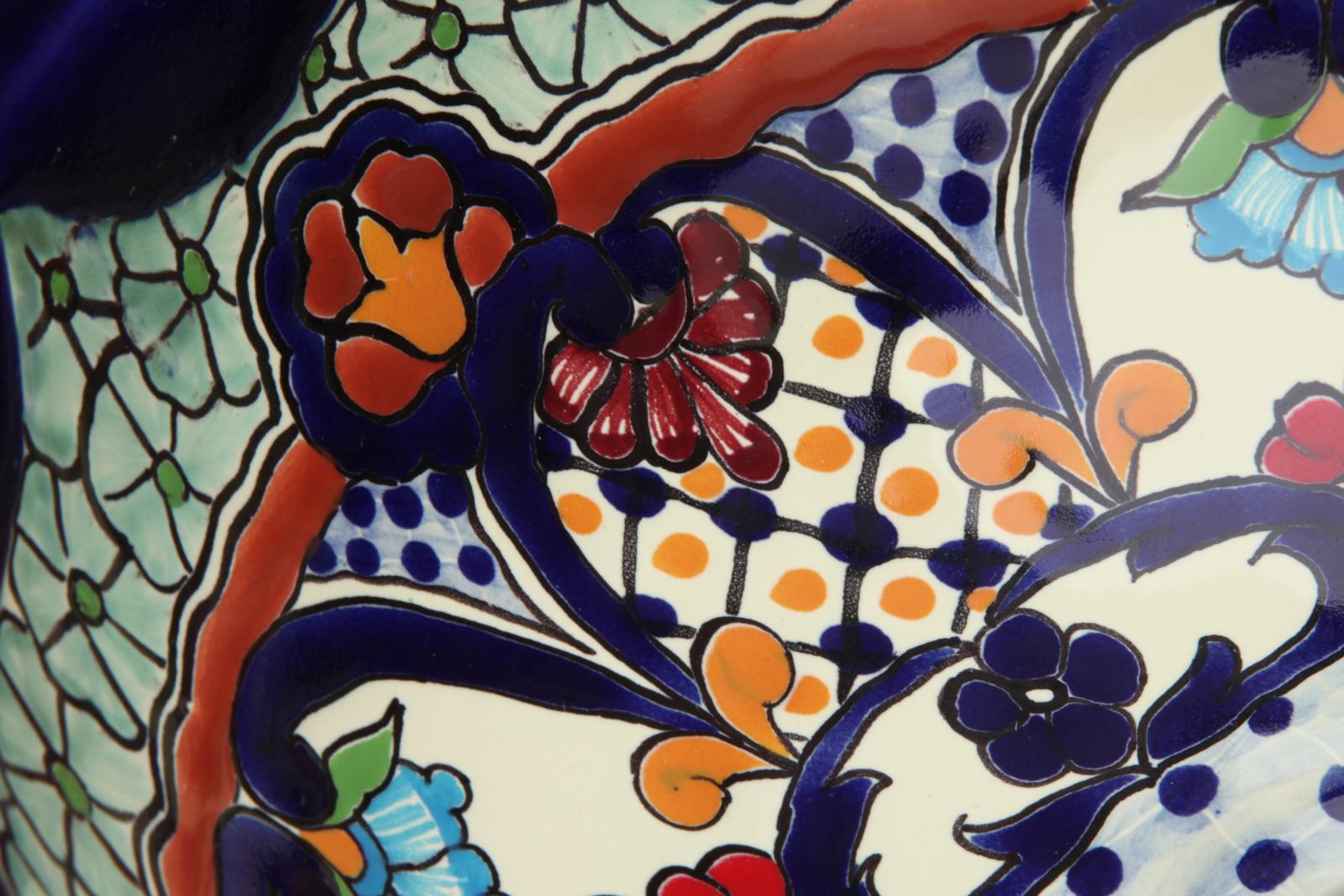 Umywalki nablatowe, Juanetta - Ręcznie malowana nablatowa umywalka z Meksyku, Cerames