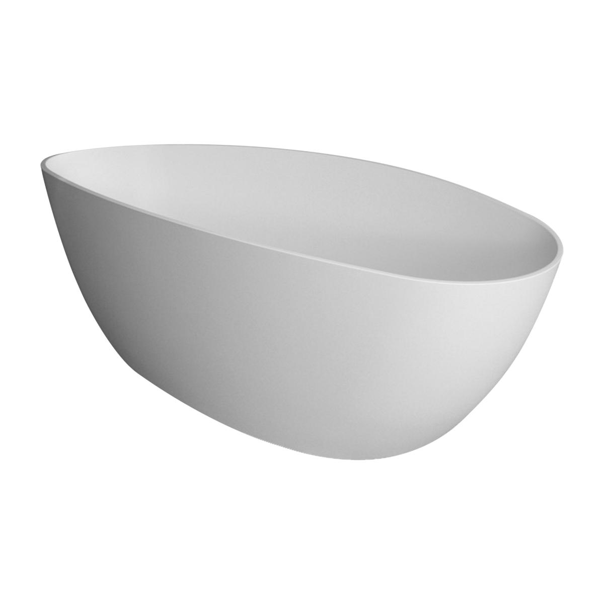 Freestanding Barths, BARCELONA BARCELONA156BP - Freestanding bath marble+, 156 x 71 cm, glossy white, OMNIRES